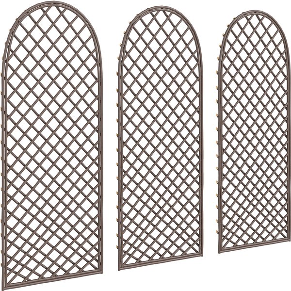 Outsunny Garden Arch, Garden Arbor with 8mm Wicker and Dome Top, Natural Wood Finish | Aosom Ireland