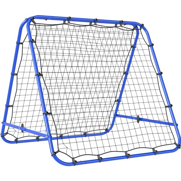 HOMCOM PE Mesh Double-Sided Outdoor Rebounder Net Blue NEXT DAY DELIVERY | Aosom Ireland