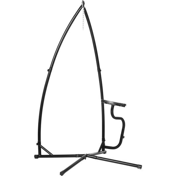 Outsunny Hammock Chair Stand Only Construction Heavy Duty Metal C-Stand for Hanging Hammock Chair Porch Swing Indoor or Outdoor Use | Aosom Ireland