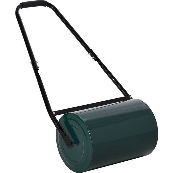 Outsunny Heavy Duty Garden Lawn Roller, Water or Sand Filled Steel Drum, 30 L, 妗?0cm, Green | Aosom Ireland