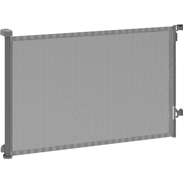 Pawhut BarrièRe De SéCurité Pour Chiens RéTractable Extensible Jusqu'à 140 Cm De Large Pour Escaliers Et Portes Gris-image