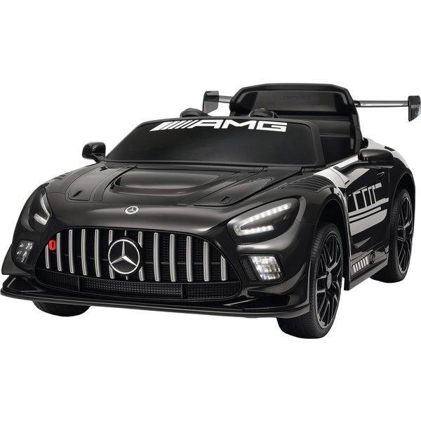 Aiyaplay Voiture éLectrique Mercedes, Voiture à Monter Pour Enfants, Batterie 12V, Feux Led, Fonction Musique, Klaxon, 3-8 Ans, Noir-image