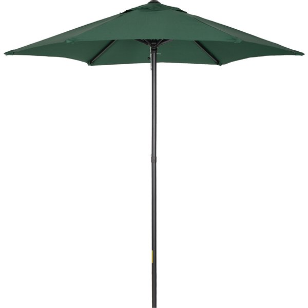 Outsunny 2m Garden Parasol Umbrella, Outdoor Sun Shade with 6 Sturdy Ribs for Balcony, Bench, Garden, Green | Aosom Ireland