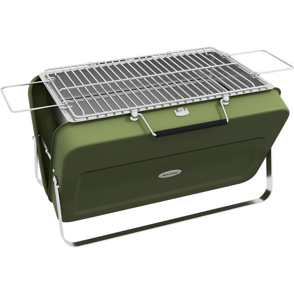 Outsunny Metal Suitable-Style Portable BBQ Grill - Green | Aosom Ireland