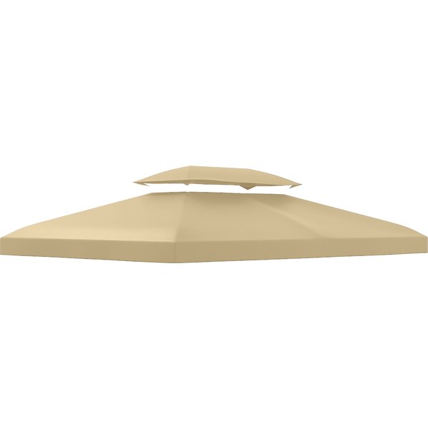 Outsunny Gazebo Roof Replacement, for 3 x 4m Frames - Cream | Aosom Ireland