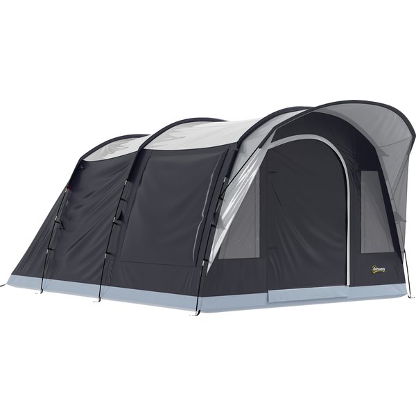 Outsunny Tente Tunnel 2-4 Personnes, Chambre, SéJour, ImperméAble, Bleu Marine-image
