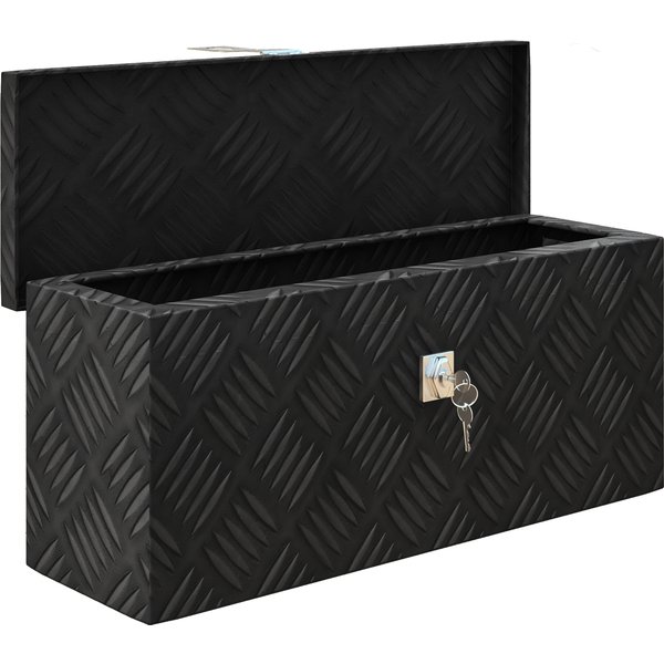 HOMCOM Storage Box - Aluminum Toolbox - alu. key lock - dim. 50L x 15.5l x 20.5H cm | Aosom Ireland