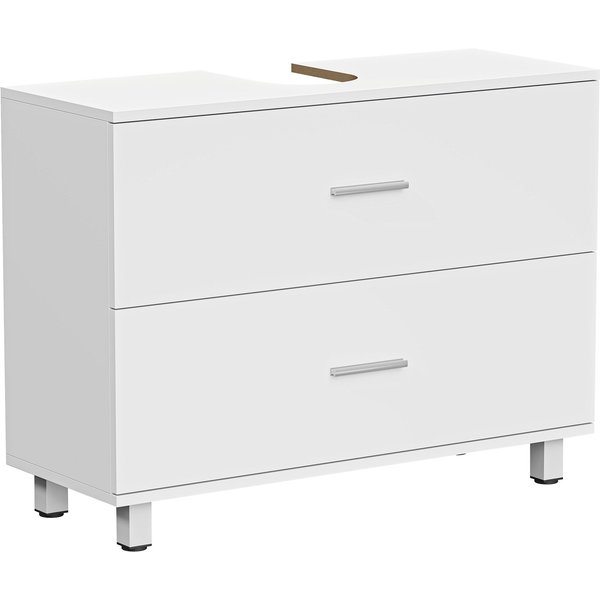 HOMCOM Under-sink Cabinet, Bathroom Cabinet with 2 Drawers, Modern Style, 80 x 30 x 60 cm, White | Aosom Ireland