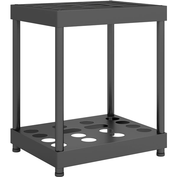 Outsunny Garden tool organizer, garden tool rack 16 compartments 2 tiers 42 x 33 x 50 cm black | Aosom Ireland