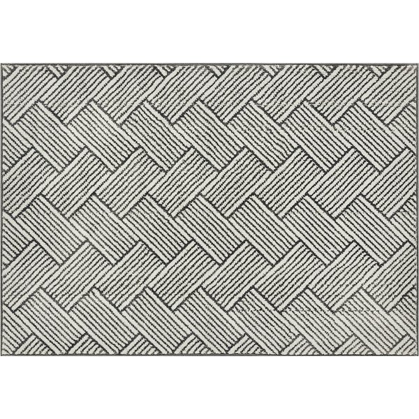 HOMCOM Living Room Rug 200 x 140 cm Low-Pile Machine Washable Hypoallergenic for Living Room, Bedroom, Office, Gray | Aosom Ireland
