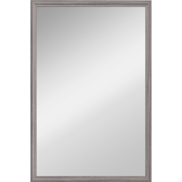 HOMCOM Wall Bathroom Mirror, 40 x 60 cm Wall-Mounted Mirror for Living Room, Bedroom, Hallway, Grey | Aosom Ireland