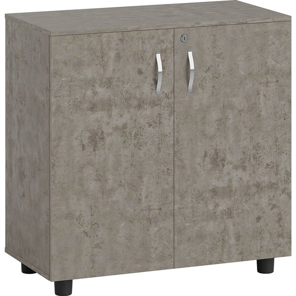 Vinsetto Two-Tier Locking Office Storage Cabinet - Grey