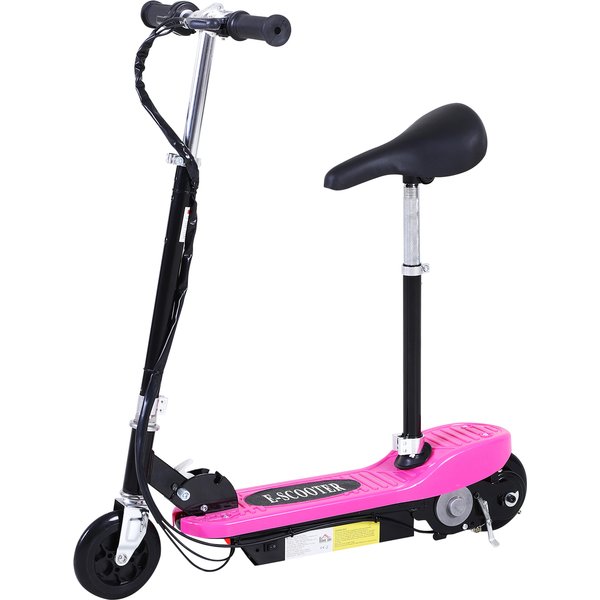 HOMCOM Outdoor Ride On Powered Scooter for kids Sporting Toy 120W Motor Bike 2 x 12V Battery - Pink | Aosom Ireland