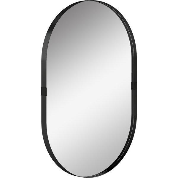 HOMCOM Wall Mirror, Bathroom Mirror with Elevated Aluminium Alloy Frame, 60 x 90 cm, Black | Aosom Ireland
