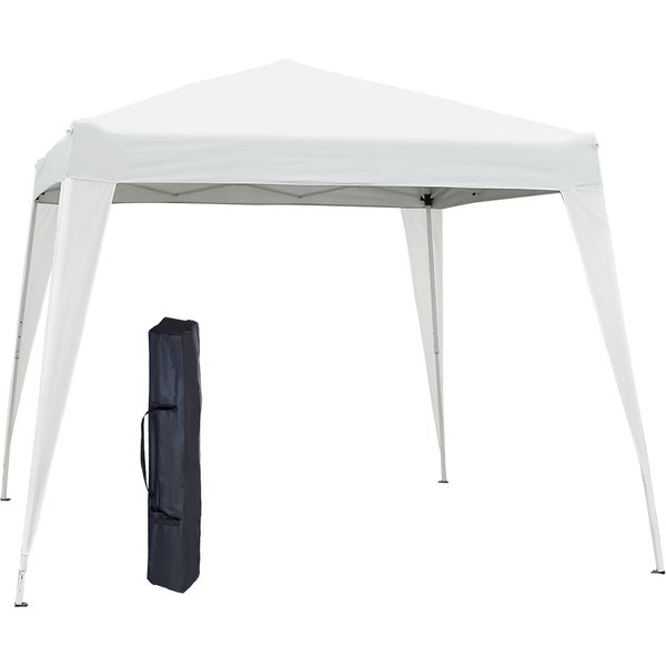 Outsunny Garden Gazebo 3x3m Pop-up Folding Tent Steel Waterproof Oxford Polyester UV-resistant with Carry Bag White | Aosom Ireland