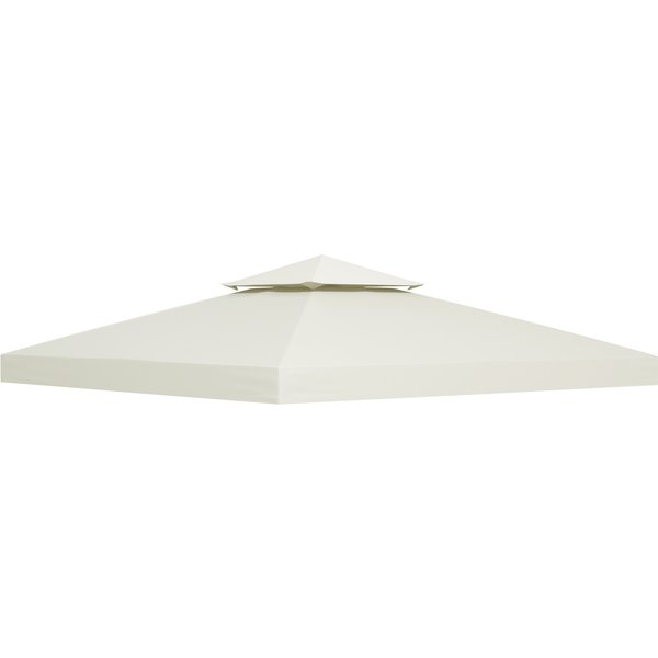 Outsunny 3 x 3 (m) Gazebo Canopy Roof Top Replacement Cover Spare Part Cream White | Aosom Ireland