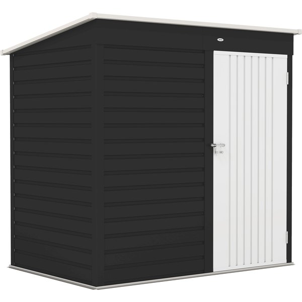 Outsunny 6 x 4ft Metal Garden Storage Shed, Outdoor Tool Storage Shed with Lockable Door and Gloves for Garden, Patio, Dark Grey | Aosom Ireland