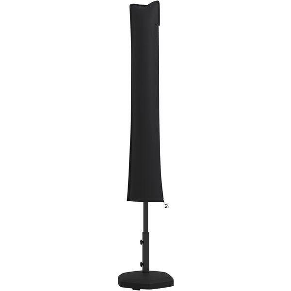 Outsunny Parasol Cover, Cantilever Umbrella Cover for 2-3.5 m Parasols, 420D Oxford Fabric Banana Umbrella Protector with Zipper for Outdoor Garden, Patio, Black | Aosom Ireland