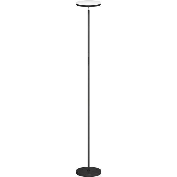 HOMCOM RGB Uplighter Floor Lamp, Tall Dimmable Standing Lamp with Remote & Touch Control, 350° Rotatable Head for Living Room Bedroom, 2700K-6000K Colour Temperatures, Black | Aosom Ireland