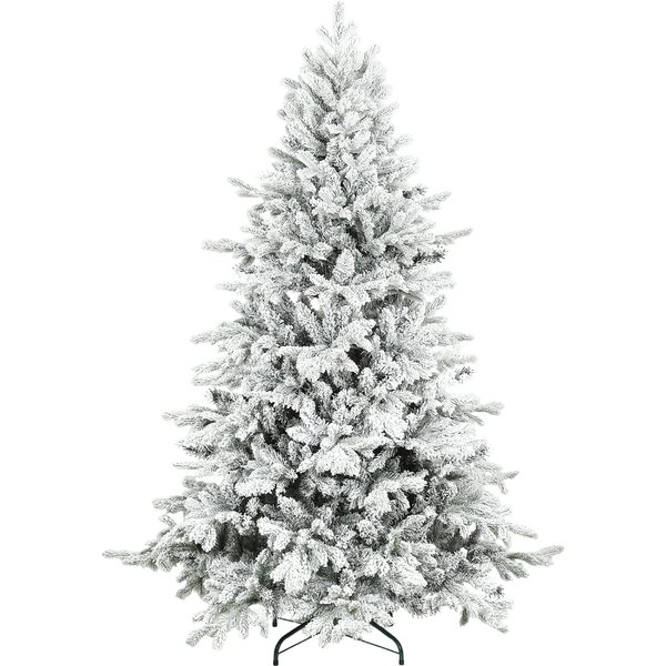 HOMCOM 6ft Snow Flocked Artificial Christmas Tree | Aosom Ireland
