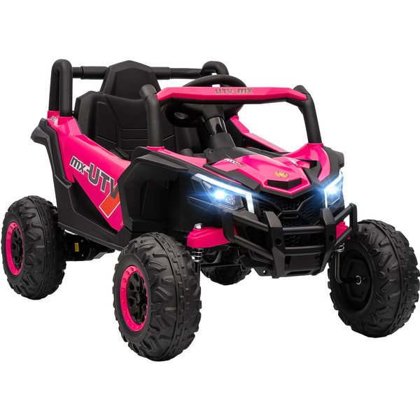 AIYAPLAY 12V Kids Ride On Car with Remote Control, Kids Electric Car with Suspension System, Music, for Kids 3-5 Years, Pink | Aosom Ireland