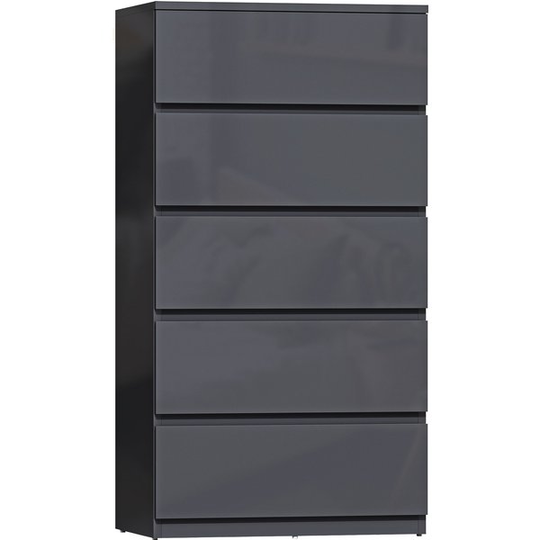 HOMCOM Chest of Drawers, 5-Drawer Storage Cabinets, Modern Dresser, Storage Drawer Unit for Bedroom | Aosom Ireland