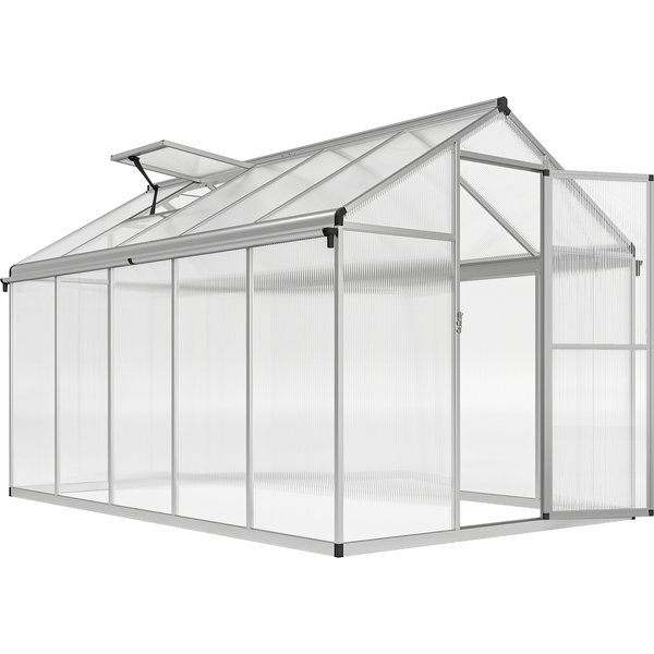 Outsunny 10 x 6ft Aluminium Frame Walk-In Greenhouse | Aosom Ireland
