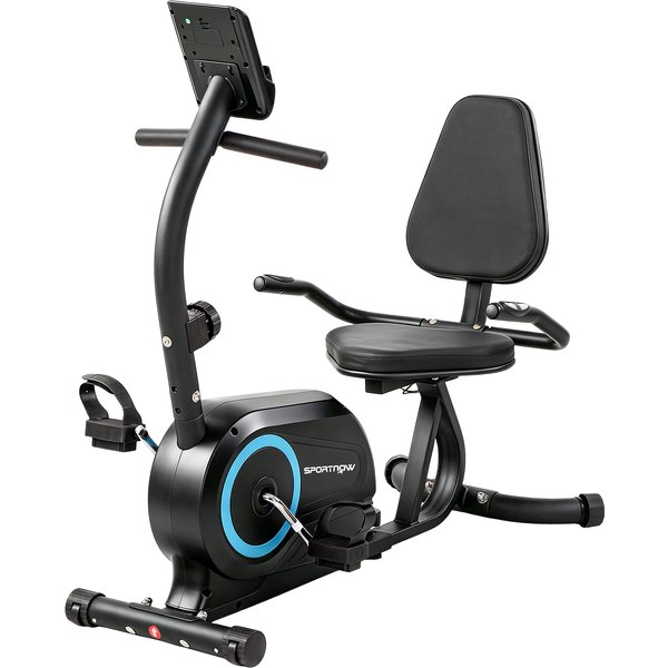 SPORTNOW Recumbent Exercise Bike for Home, Stationary Bike with Bluetooth, App Connectivity, Quiet 8-Level Magnetic Resistance | Aosom Ireland