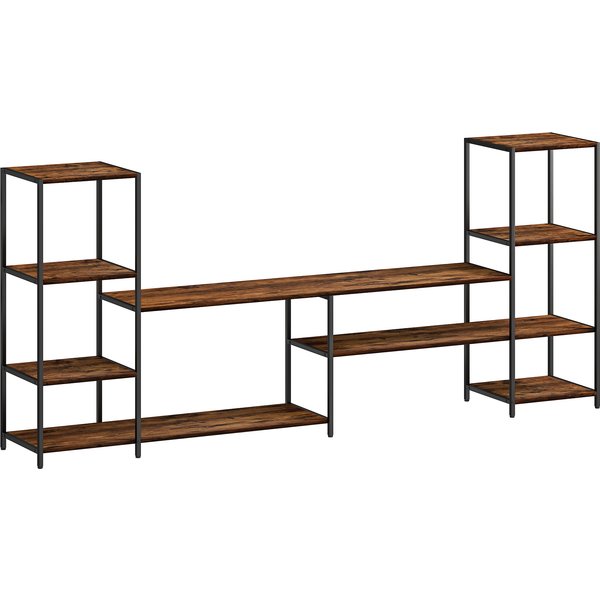 HOMCOM TV Unit for TVs up to 60 Inches, Industrial TV Stand with Storage Shelves, Entertainment Centre for Living Room, Bedroom | Aosom Ireland