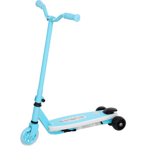 AIYAPLAY Electric Scooter for Kids Aged 4-7 Years, with Flashing LED Lights, Rear Auxiliary Wheels, Blue | Aosom Ireland