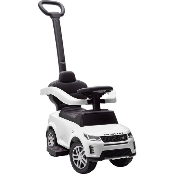 AIYAPLAY Land Rover Discovery Licensed Baby Push Car, 2-in-1 Ride on Car with Push Handle and Safety Guardrail, White | Aosom Ireland