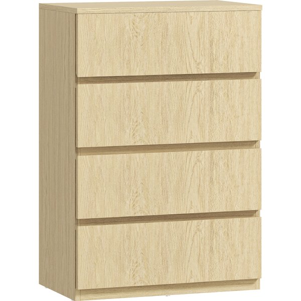 HOMCOM Chest of Drawers, 4-Drawer Storage Cabinets, Modern Dresser, Storage Drawer Unit for Bedroom | Aosom Ireland