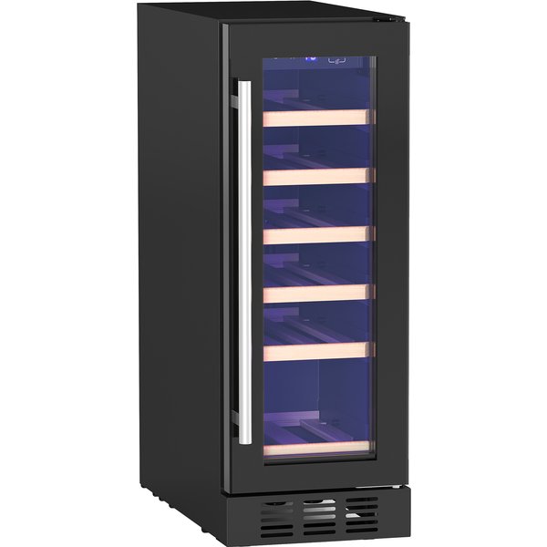 HOMCOM 19 Bottle 5-18℃ Wooden Rack Wine Fridge - Black | Aosom Ireland