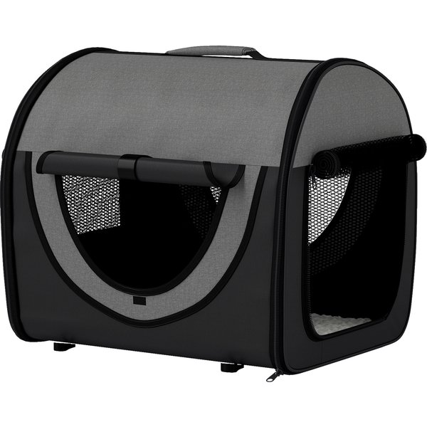 Pawhut Folding Fabric Soft Pet Crate, 46Lx36Wx41H cm - Black | Aosom Ireland