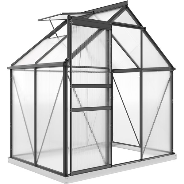 Outsunny 192.5 x 131cm Walk-In Polycarbonate Greenhouse | Aosom Ireland