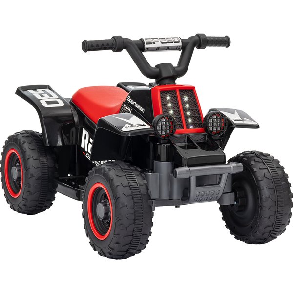 AIYAPLAY 6V Electric Quad Bike for Kids, Ride On ATV w/ Forward/Reverse, Headlights, for Ages 18-36 Months, Black | Aosom Ireland