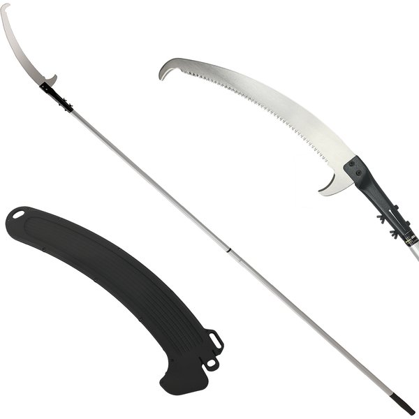 Outsunny Manual Pole Saw, 1.8-2.9 m Extendable Tree Pruner, Tree Lopper Long Reach Telescopic with Extendable Handle & 40 cm Saw for Tree Trimming | Aosom Ireland