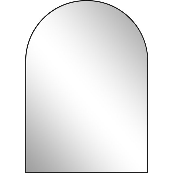 HOMCOM 50 x 70cm Arched Home Mirror - Black | Aosom Ireland
