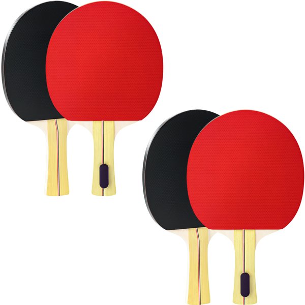 SPORTNOW Portable Table Tennis Set with Four Rackets, Eight Balls, Storage Case | Aosom Ireland