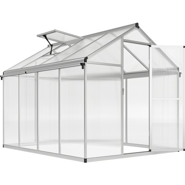 Outsunny 8 x 6ft Aluminium Frame Greenhouse | Aosom Ireland