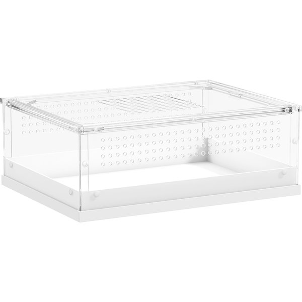 PawHut Acrylic Reptile Terrarium with Top Sliding Door, Vents, for Snake, Frog, Spider, Gecko, Tarantula, 40 x 30 x 15 cm | Aosom Ireland