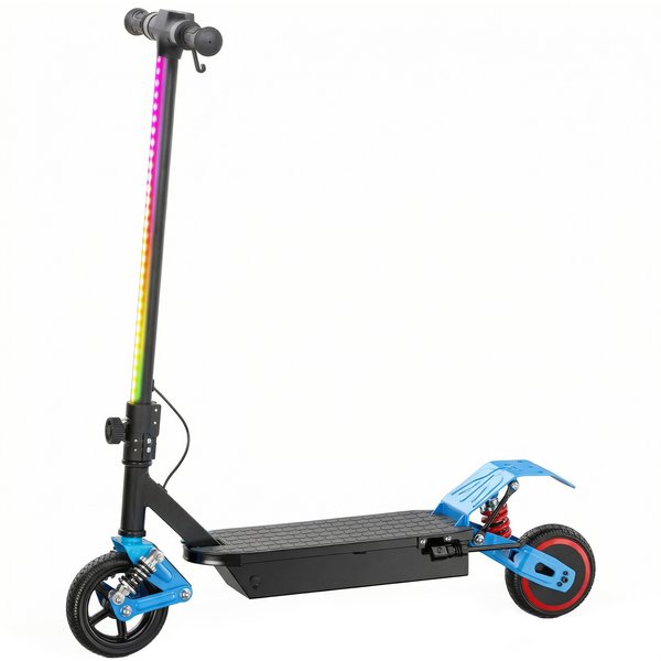 AIYAPLAY Foldable Kids Electric Scooter with LCD Display, Dual Shock Absorption, Up to 15 KM/H, Max Range 6 KM for Age 6-14, Blue | Aosom Ireland
