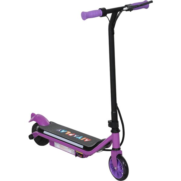 AIYAPLAY Electric Scooter for Kids Aged 6-14 Years, with Colourful Lights, Purple | Aosom Ireland
