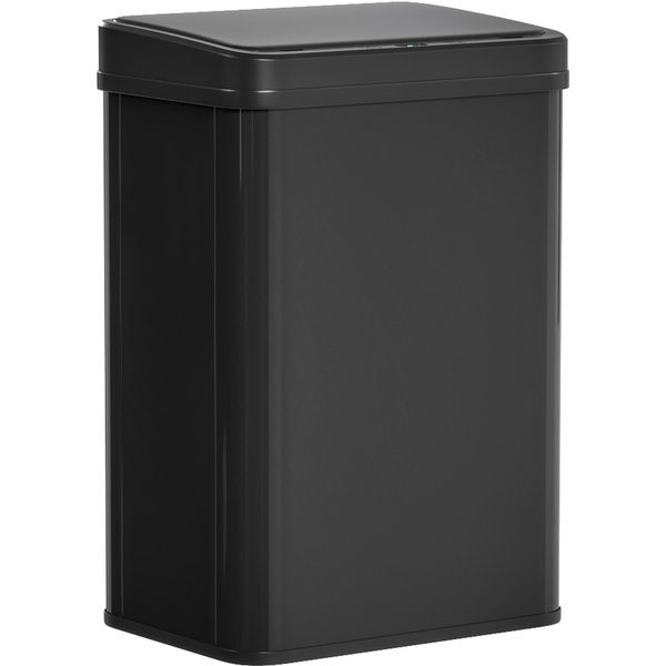 HOMCOM 40L Sensor Bin with Soft-Close Lid, Stainless Steel Automatic Touchless Motion Sensor Kitchen Bin, Black | Aosom Ireland