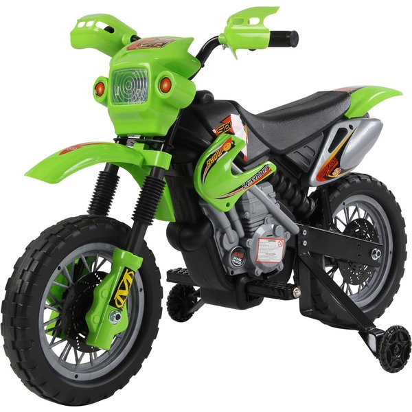 HOMCOM 6V Kids Child Electric Motorbike Ride on Motorcycle Scooter Children Toy Gift for 3-6 Years (Green) | Aosom Ireland