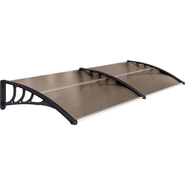Outsunny Curved Window Door Canopy Outdoor Awning UV Water Rain Cover 80L x 195W x 23H cm | Aosom Ireland