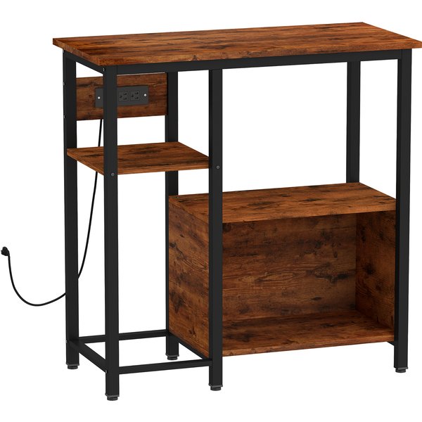 PawHut Fish Tank Stand with Power Outlets Aquarium Stand with Cabinet 20-29 Gallon Tanks Tiger Wood Grain | Aosom Ireland