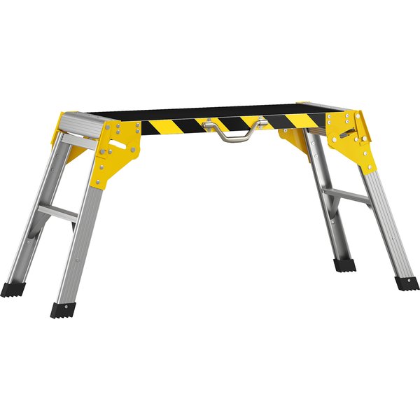 HOMCOM Work Bench, Foldable Aluminium Alloy Tool Stand with Handle, Non Slip, 150 kg, 110 x 32 x 50 cm | Aosom Ireland