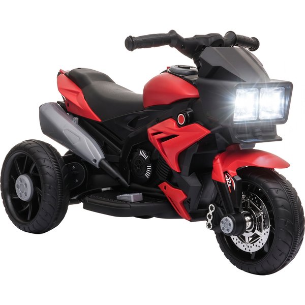 AIYAPLAY Kids Electric Motorcycle Ride-On Toy, 3-Wheel Battery-Operated Motorbike with Horn, Toddler Ride On Bike, Red | Aosom Ireland