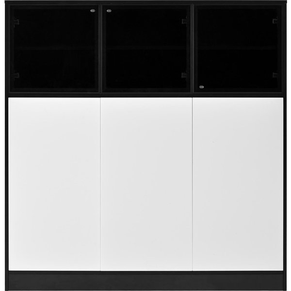 Buffet-Armoire De Cuisine Avec éClairage Led, Blanc Aosom France-image